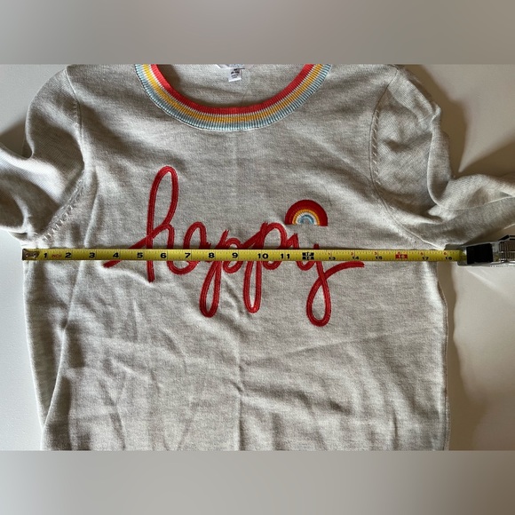 NWT Time And Tru Women's Happy Rainbow Pullover Sweater lightweight Size M - Picture 7 of 7